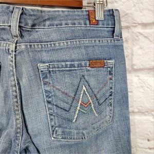 7 For All Mankind Women's Classic Blue Boot Cut Jeans